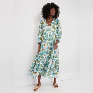 Tuckernuck TNuck Beach Sea Glass Chintz Long Sleeve Salty Paloma Caftan